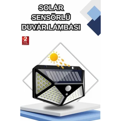  Bahçe Lambası Bahçe Aydınlatma Sensörlü Suya Dayanıklı 100 Led