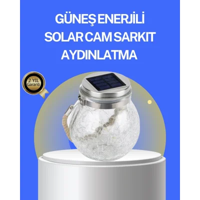 BUĞZ Bahçe ve Teras İçin Solar Cam Sarkıt LED Aydınlatma