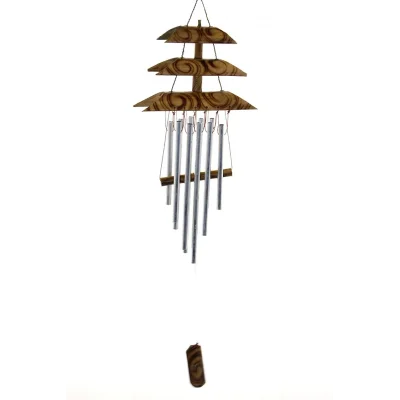 BUĞZ Bambu Metal Çanlı Rüzgar Çanı Repot-4