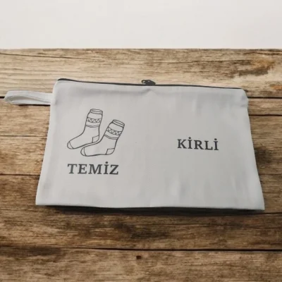 BUĞZ Baskılı Kirli-temiz Seyahat (çorap) Torbası