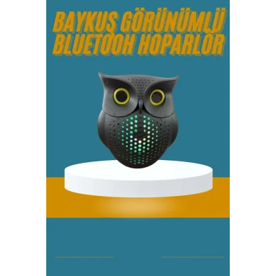  Baykuş Görünümlü Işıklı Bluetooth Speaker Bluetooth Hoparlör