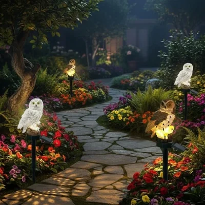 BUĞZ Baykuş Tasarımlı Solar Kazıklı Bahçe Aydınlatma