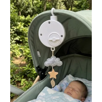 BUĞZ Bebekler İçin Müzikli Uyutucu Mekanik Sistemli Asılabilir Müzik Kutusu