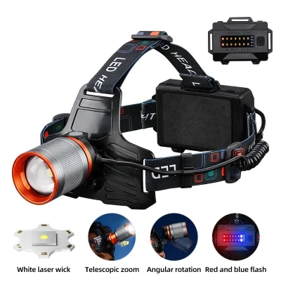 BUĞZ Bedotech Bd-8 13w Tg + Smd Led Alüminyum Alaşımlı Zoomlu Type-c Şarjlı Kafa Feneri