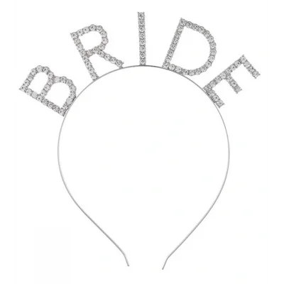 BUĞZ Bekarlığa Veda Kristal Taşlı Gümüş Bride Tacı