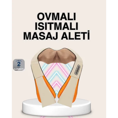  Bel Omuz Boyun Masaj Aleti Ovmalı Isıtmalı Kas Yorgunluğu Giderici