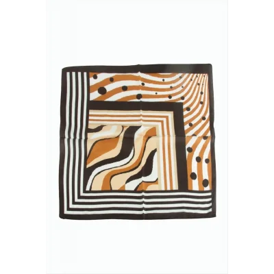 BUĞZ Benekli Desenli Zr Şifon Fular 50*50 cm