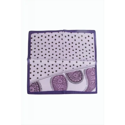 BUĞZ Benekli Desenli Zr Şifon Fular 50*50 cm