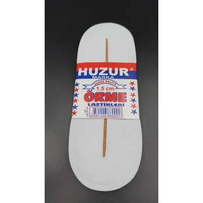 BUĞZ Beyaz - 1.5cm Paça Lastik Yassı Gniş 10mt. Bx40