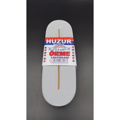 BUĞZ Beyaz - 2.5cm Paça Lastik Geniş 10mt. Bx40
