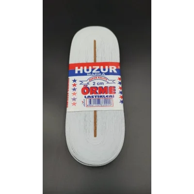 BUĞZ Beyaz - 2cm Paça Lastik Yassı Geniş 10mt Bx40