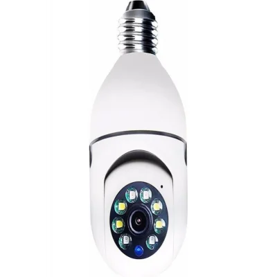 BUĞZ Beyaz 360 derece dönebilen gece görüşlü kablosuz wifi IP kamera HD kayıt SD kart destekli