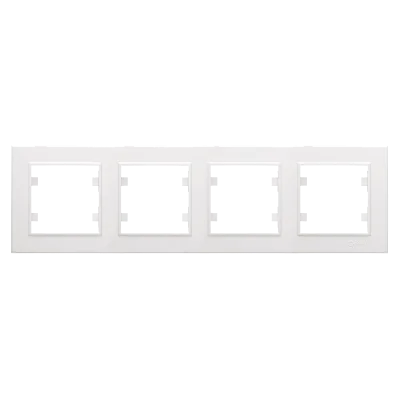  Beyaz 4 Lü Çerçeve - Priz ve Anahtar İçin Uyumlu Çerçeve
