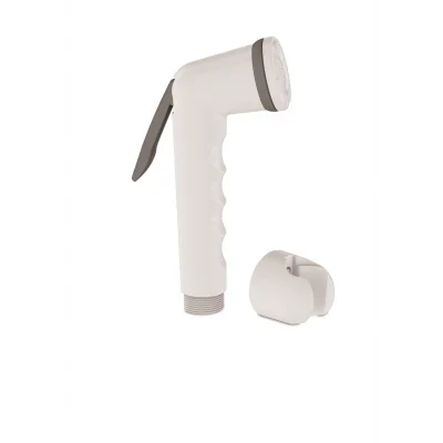 BUĞZ Köşeli Taharetmatik Şattaf Başlık - Beyaz Gri Plastik - Banyo Aksesuarı BX-313432