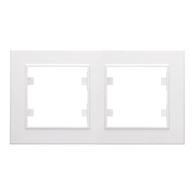  Beyaz İkili Çerçeve - Priz ve Anahtar İçin Uyumlu Çerçeve
