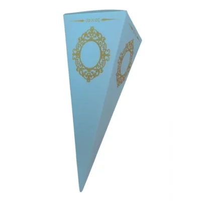 BUĞZ Beyaz Karton Külah Şeker,Lokum,Kına Kutusu 25 li paket