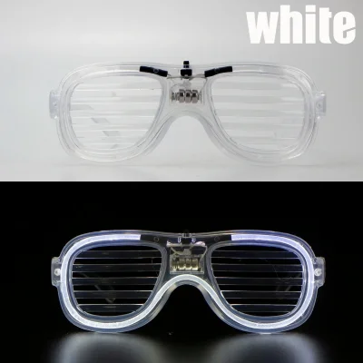 BUĞZ Beyaz Led Işıklı Parti Gözlüğü - Neon 3 Modlu