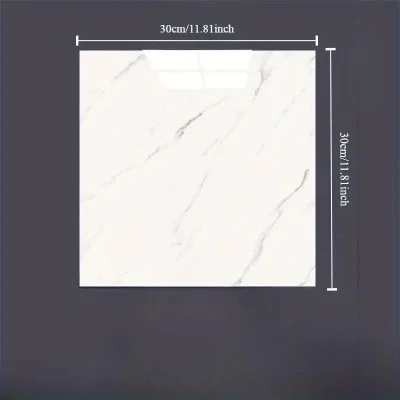 BUĞZ Beyaz Mermer Desenli Alüminyum Plastik Duvar Sticker (30*30)