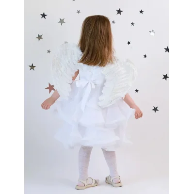 BUĞZ Beyaz Renkli Bebek Boy Melek Kanadı 30x45 cm