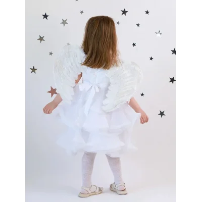 BUĞZ Beyaz Renkli Bebek Boy Melek Kanadı 30x45 Cm