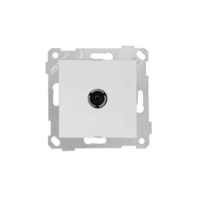  Beyaz Tv Prizi F Konnektörlü Çerçevesiz - Priz ve Anahtar İçin Uyumlu Çerçeve