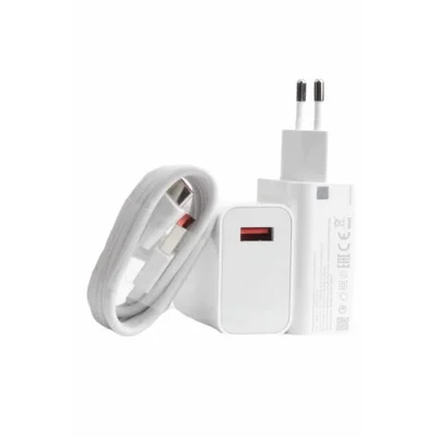 BUĞZ Beyaz Ultra Plus Hızlı Şarj Seti Şarj Adaptörü ve Kablosu 67W - BUĞZ