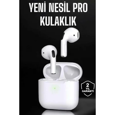 Beyaz Yeni Nesil Pro Bluetooth Kulaklık Yüksek Ses Kaliteli ANC Özelliği