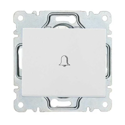  Beyaz Zil Butonu Light Çerçevesiz - Priz ve Anahtar İçin Uyumlu Çerçeve