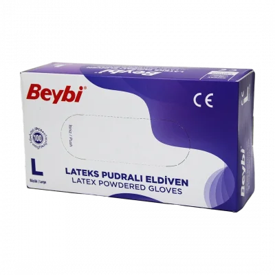 BUĞZ Beybi L Pudralı Muayene Eldiveni 100lü Bx40