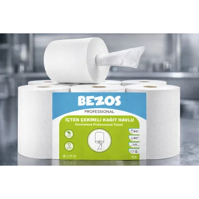 BUĞZ Bezos Professional İçten Çekmeli Kağıt Havlu 6’lı Koli | Endüstriyel & Yoğun Kullanım