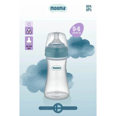 BUĞZ Biberon Anti Kolik Biberon 250 ml Kapaklı Biberon 0 - 6 Ay (Yavaş Akış)