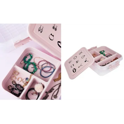 BUĞZ Bijuteri Mücevher Kutusu - Çok Amaçlı Bölmeli Takı Saklama Kutusu