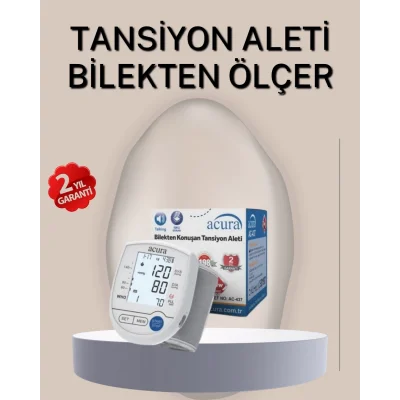 BUĞZ Bilekten Ölçer Tansiyon Aleti Şarjlı-Pilli Hafızalı Pratik Kullanım
