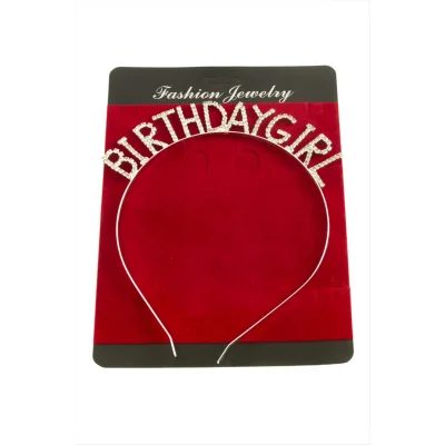 BUĞZ Birthday Girl (Doğum Günü Kızı) Yazılı Taşlı Taç
