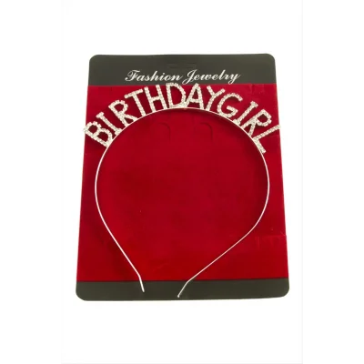 BUĞZ Birthday Girl (Doğum Günü Kızı) Yazılı Taşlı Taç