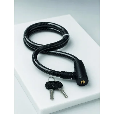 BUĞZ Bisiklet ve Scooter Kilidi 12 mm Çelik Halat 80 cm Anahtarlı Kilit PVC Koruyucu Kaplama 2 Anahtarlı Güvenlik Sistemi - BUĞZ