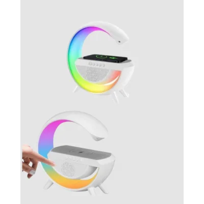 BUĞZ Bluetooth 5.0 Hoparlör – Kablosuz Şarj, RGB Gece Lambası ve FM Radyo - Lisinya
