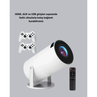 BUĞZ Bluetooth 5.0 ve Wi-Fi 6 Akıllı 4K Projeksiyon Yeni Nesil - BUĞZ