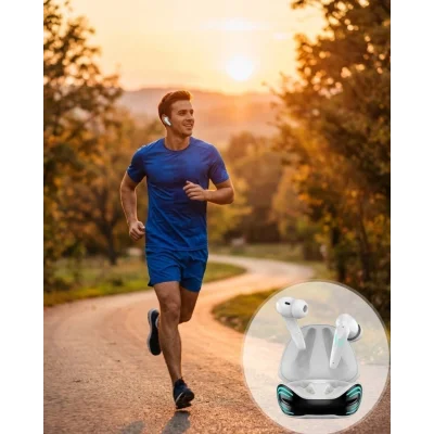 BUĞZ Bluetooth 5.1 Oyuncu Kulaklığı  Gaming Kulaklık iPhone 13 iPhone 15 Samsung S21 Xiaomi Note 12 Uyumlu