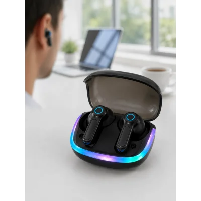 BUĞZ Bluetooth 5.4 Kablosuz KulaklıkQuad ENC Mikrofonlu TWS Kulaklık - BUĞZ