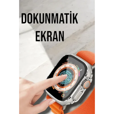 BUĞZ Bluetooth Bağlantılı 49MM Dokunmatik Akıllı Saat Sağlık ve Spor Takip Özellikli - BUĞZ
