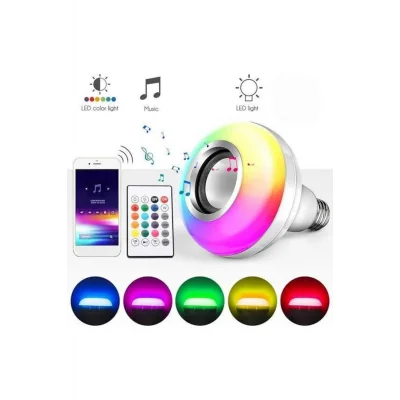 BUĞZ Bluetooth Hoparlör Akıllı Rgb Led Işık Renk Değiştirme Ses Bombası Ampül Görünümlü - BUĞZ