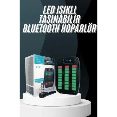 BUĞZ Bluetooth Hoparlör Taşınabilir Şarjlı Işıklı Büyük Boy Yüksek Ses Kaliteli - Lisinya