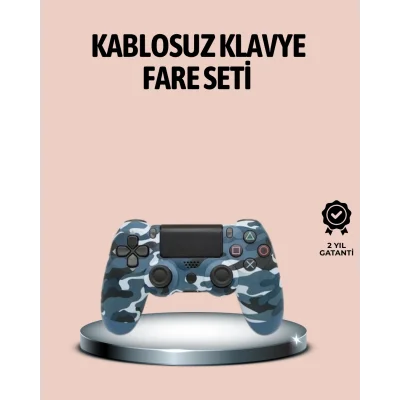 BUĞZ Bluetooth Kablosuz PS4 Gamepad Çift Motorlu Siyah Controller