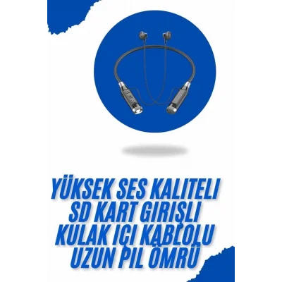  Bluetooth Kulaklık 120 Saat Kullanım Süresi Boyun Askılı Bluetooth Kablosuz Kulaklık