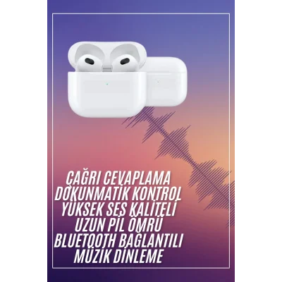 BUĞZ Bluetooth Kulaklık 3. Nesil Ios Android Uyumlu Yeni Nesil Wireless Charge - BUĞZ