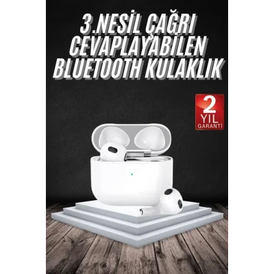 BUĞZ Bluetooth Kulaklık 3. Nesil Ios Android Uyumlu Yeni Nesil Wireless Charge - BUĞZ