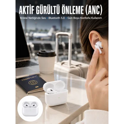BUĞZ Bluetooth Kulaklık 3.Nesil Kablosuz Uzun Pil Ömrü Dokunmatik Kontrol Yeni Nesil