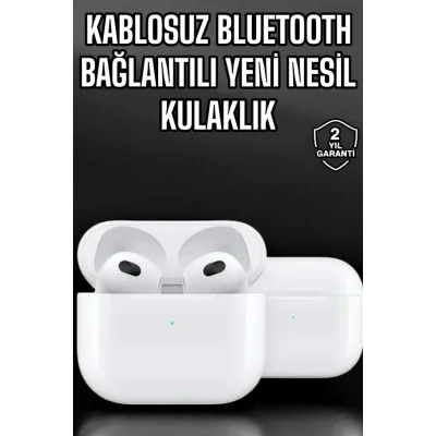 BUĞZ Bluetooth Kulaklık 3.Nesil Kablosuz Uzun Pil Ömrü Dokunmatik Kontrol Yeni Nesil - BUĞZ