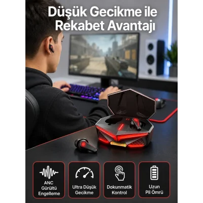 BUĞZ Bluetooth Kulaklık HD Ses Kaliteli Işıklı Metal Kasa Ios Android Uyumlu Mikrofonlu